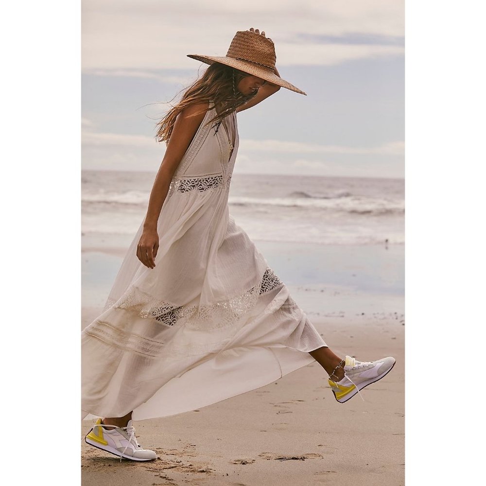 Free People Carla Lace Dress (S) White